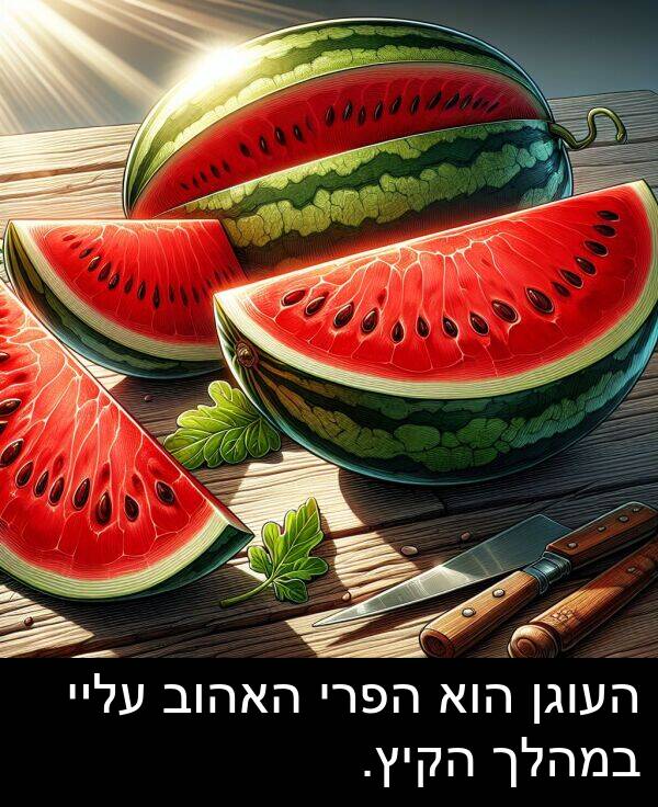 עליי: העוגן הוא הפרי האהוב עליי במהלך הקיץ.