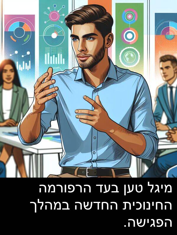טען: מיגל טען בעד הרפורמה החינוכית החדשה במהלך הפגישה.