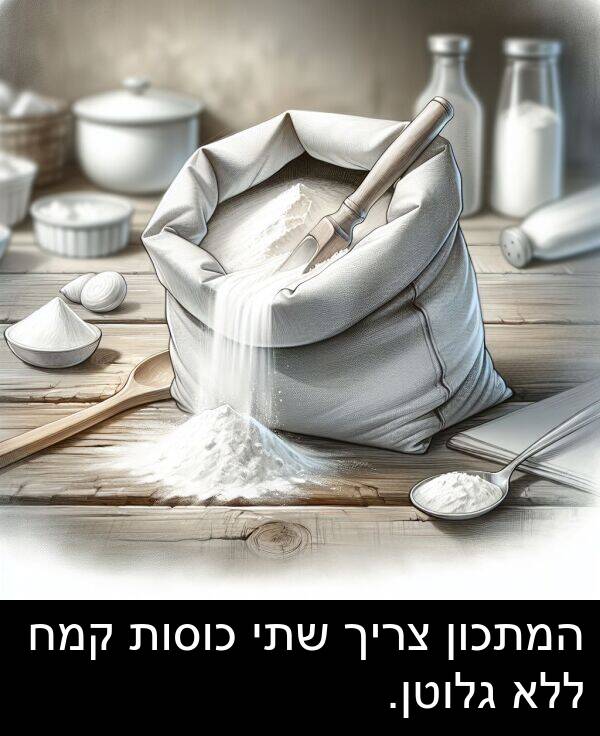 צריך: המתכון צריך שתי כוסות קמח ללא גלוטן.