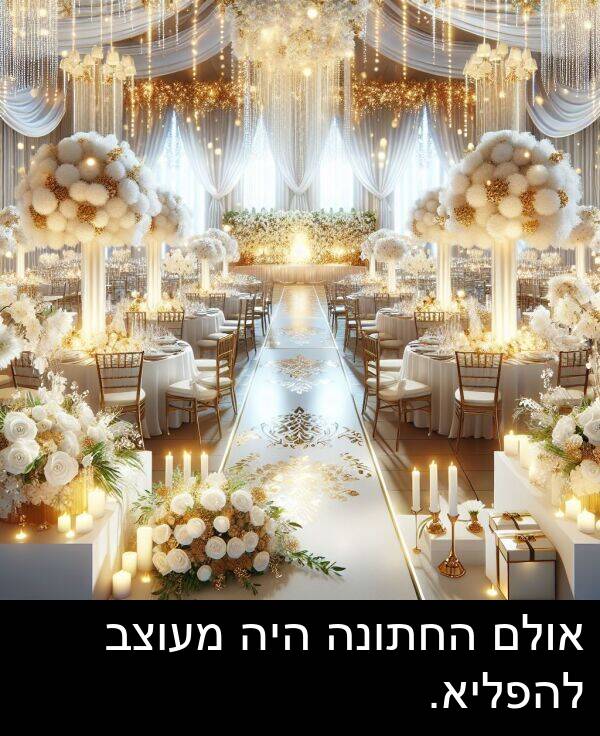 אולם: אולם החתונה היה מעוצב להפליא.