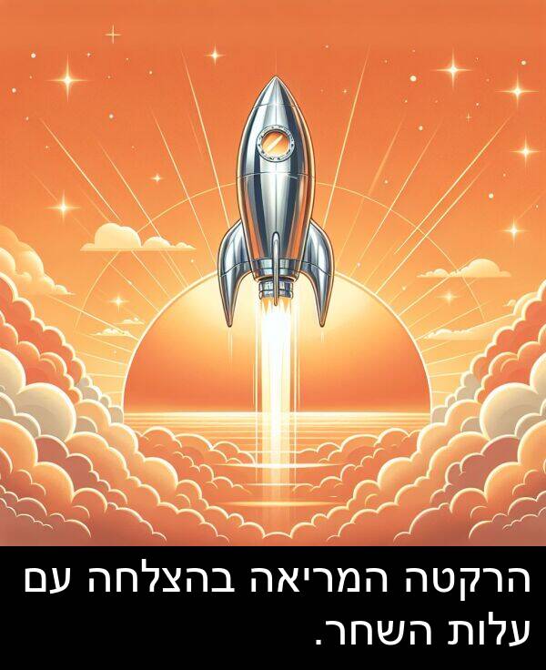 בהצלחה: הרקטה המריאה בהצלחה עם עלות השחר.