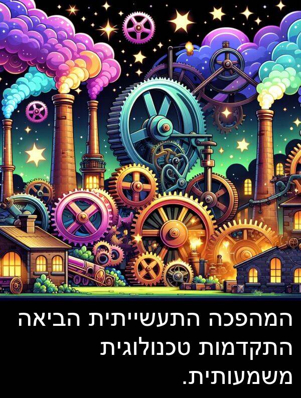 טכנולוגית: המהפכה התעשייתית הביאה התקדמות טכנולוגית משמעותית.
