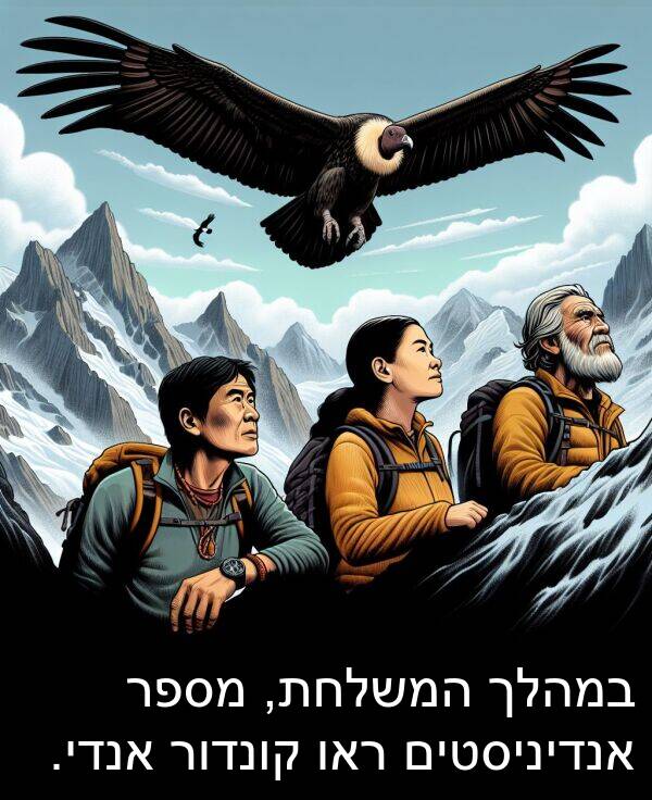 קונדור: במהלך המשלחת, מספר אנדיניסטים ראו קונדור אנדי.