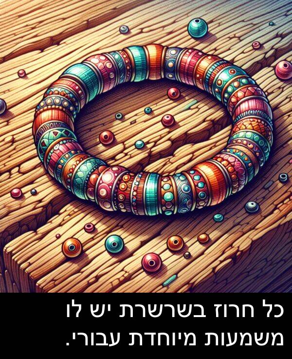 עבורי: כל חרוז בשרשרת יש לו משמעות מיוחדת עבורי.