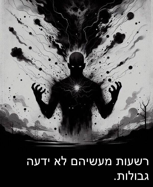 גבולות: רשעות מעשיהם לא ידעה גבולות.