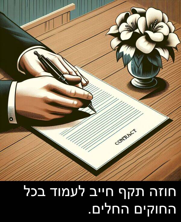 חוזה: חוזה תקף חייב לעמוד בכל החוקים החלים.