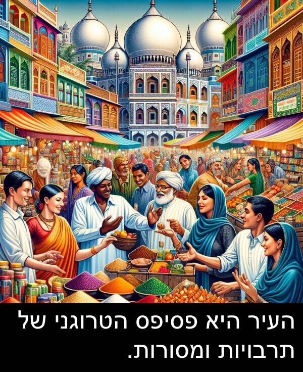 פסיפס: העיר היא פסיפס הטרוגני של תרבויות ומסורות.