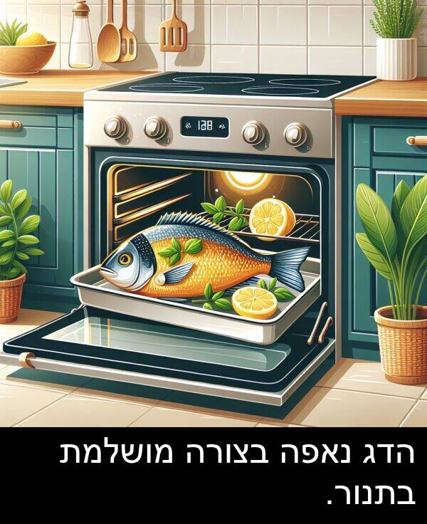 נאפה: הדג נאפה בצורה מושלמת בתנור.