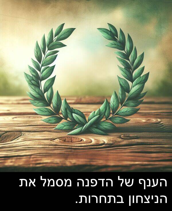 הדפנה: הענף של הדפנה מסמל את הניצחון בתחרות.