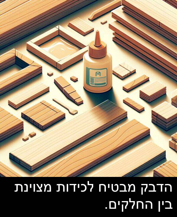 מבטיח: הדבק מבטיח לכידות מצוינת בין החלקים.
