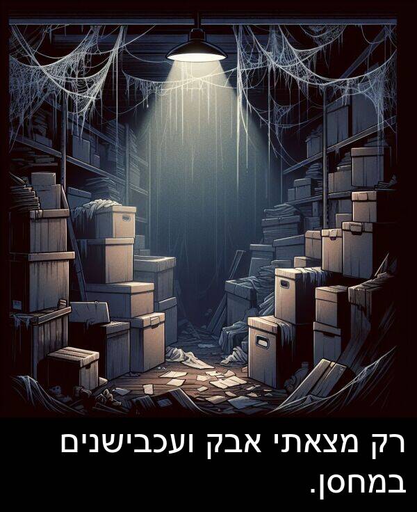 אבק: רק מצאתי אבק ועכבישנים במחסן.