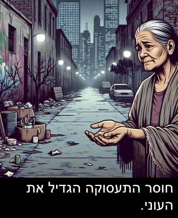 חוסר: חוסר התעסוקה הגדיל את העוני.