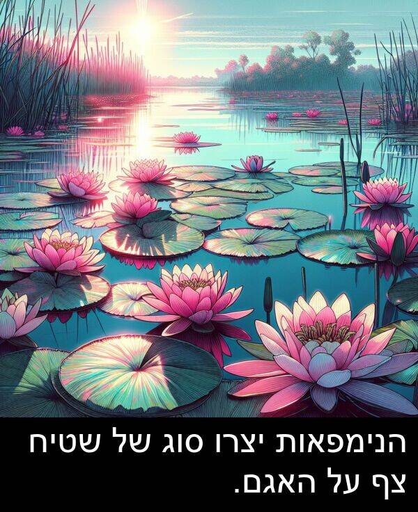 סוג: הנימפאות יצרו סוג של שטיח צף על האגם.