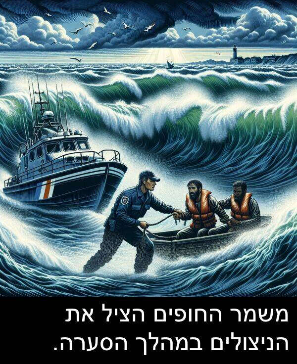משמר: משמר החופים הציל את הניצולים במהלך הסערה.