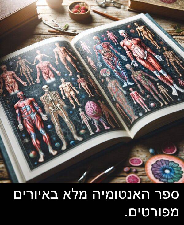 באיורים: ספר האנטומיה מלא באיורים מפורטים.