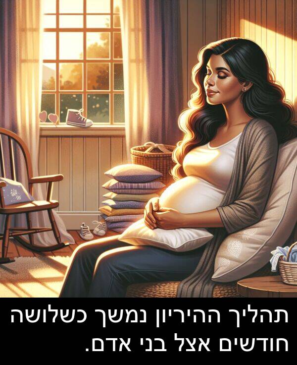 אדם: תהליך ההיריון נמשך כשלושה חודשים אצל בני אדם.