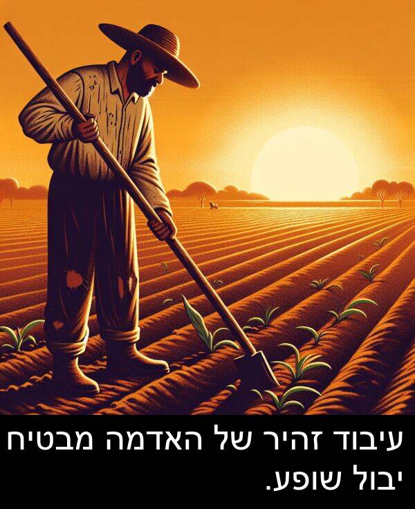 מבטיח: עיבוד זהיר של האדמה מבטיח יבול שופע.