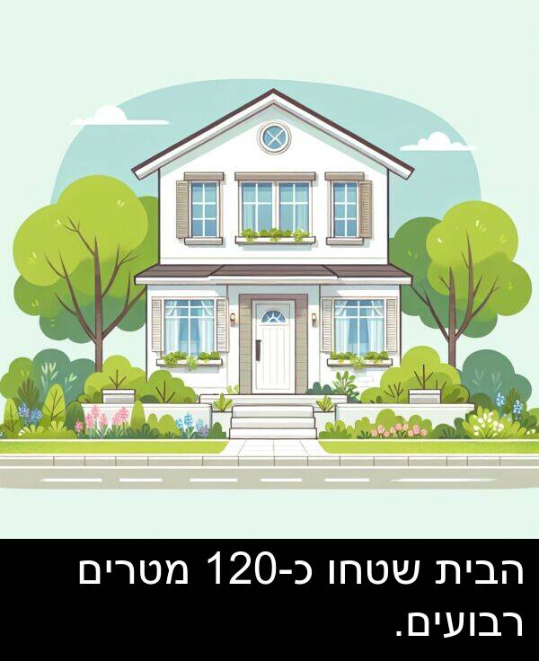 הבית: הבית שטחו כ-120 מטרים רבועים.