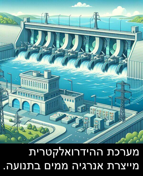 מייצרת: מערכת ההידרואלקטרית מייצרת אנרגיה ממים בתנועה.