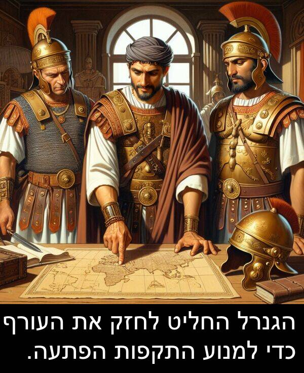 הפתעה: הגנרל החליט לחזק את העורף כדי למנוע התקפות הפתעה.