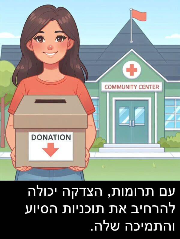 תרומות: עם תרומות, הצדקה יכולה להרחיב את תוכניות הסיוע והתמיכה שלה.