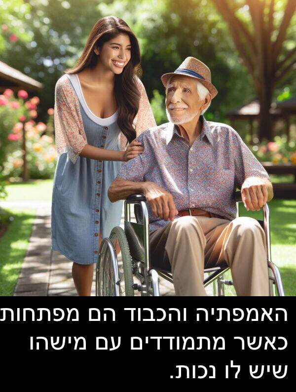 מפתחות: האמפתיה והכבוד הם מפתחות כאשר מתמודדים עם מישהו שיש לו נכות.