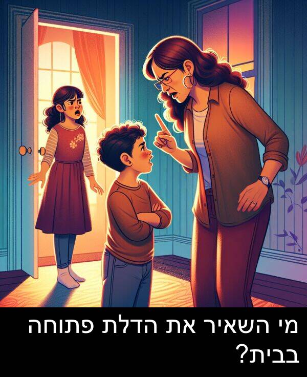 פתוחה: מי השאיר את הדלת פתוחה בבית?