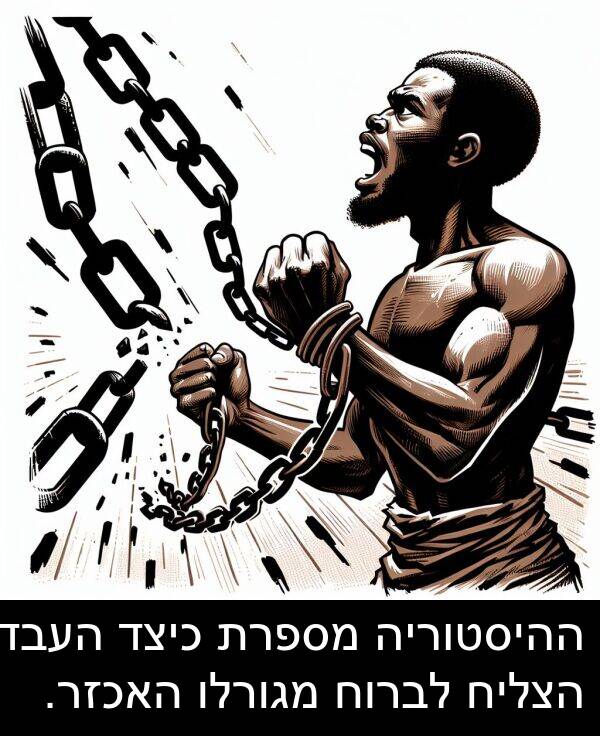 מגורלו: ההיסטוריה מספרת כיצד העבד הצליח לברוח מגורלו האכזר.
