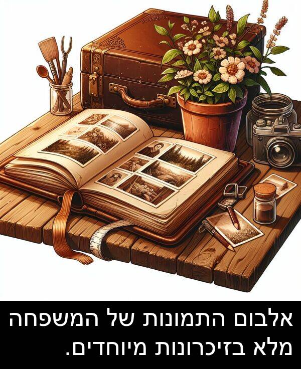 אלבום: אלבום התמונות של המשפחה מלא בזיכרונות מיוחדים.