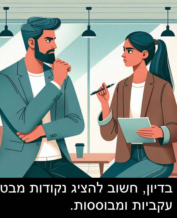 מבט: בדיון, חשוב להציג נקודות מבט עקביות ומבוססות.
