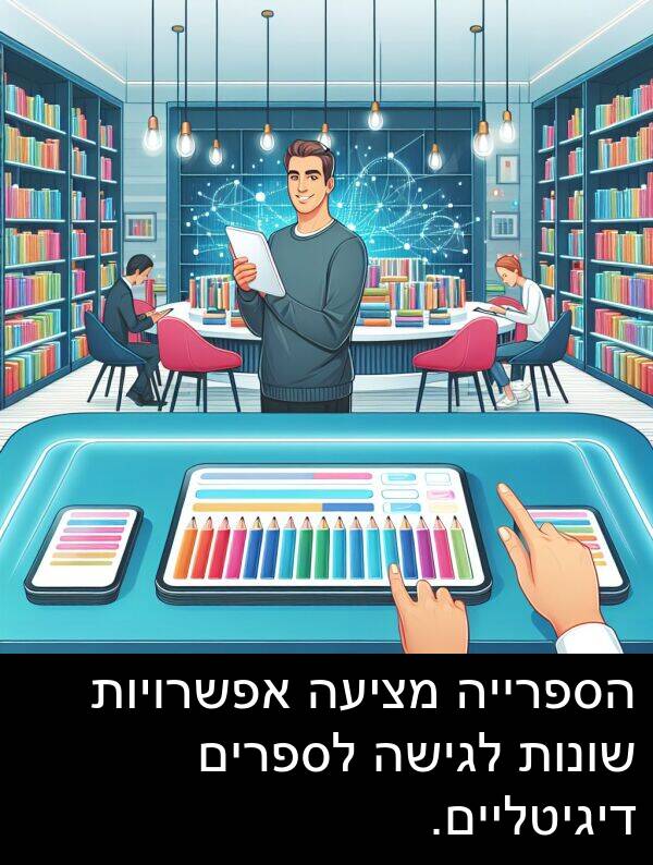 דיגיטליים: הספרייה מציעה אפשרויות שונות לגישה לספרים דיגיטליים.