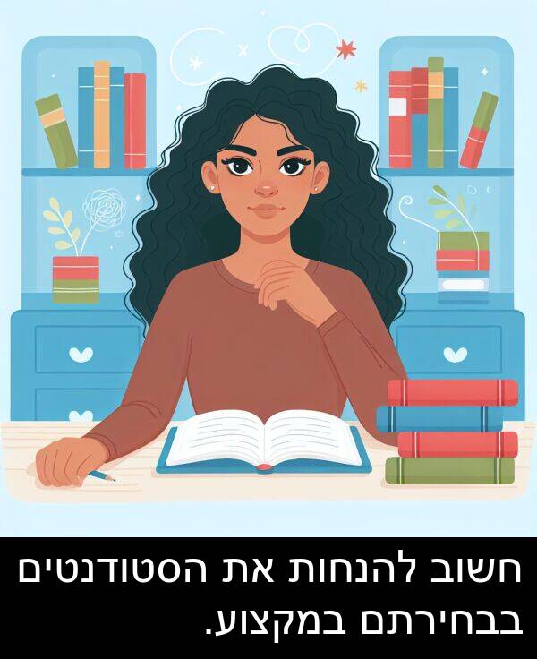 הסטודנטים: חשוב להנחות את הסטודנטים בבחירתם במקצוע.