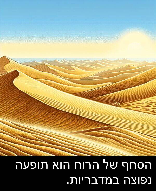 תופעה: הסחף של הרוח הוא תופעה נפוצה במדבריות.