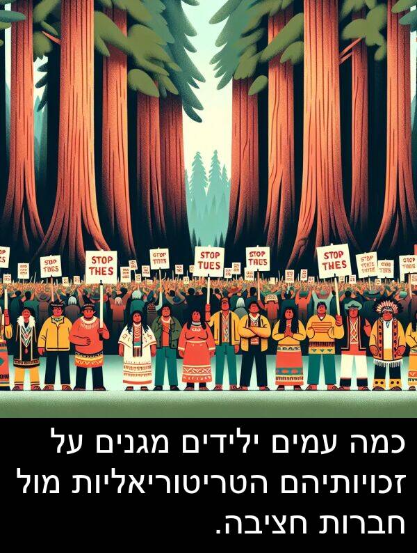 מגנים: כמה עמים ילידים מגנים על זכויותיהם הטריטוריאליות מול חברות חציבה.