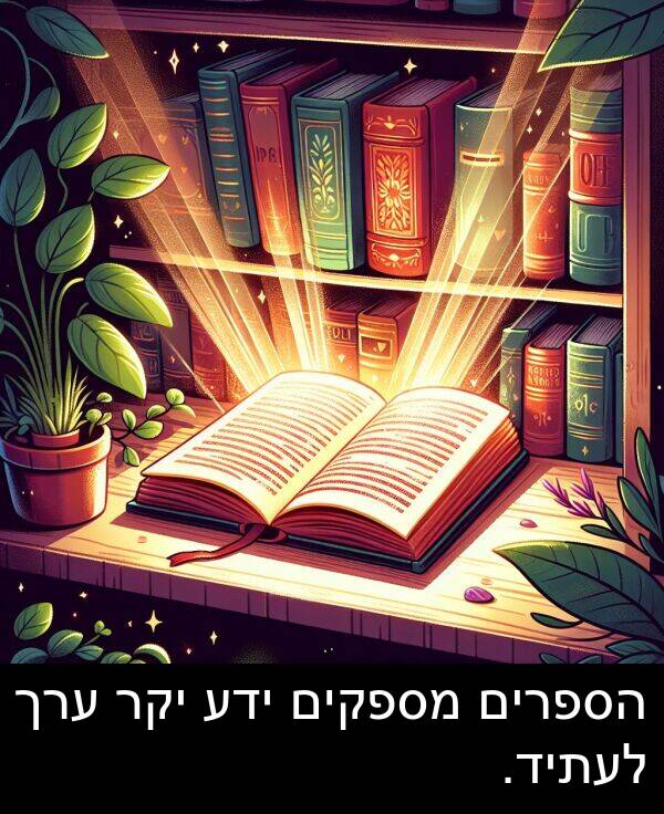 ערך: הספרים מספקים ידע יקר ערך לעתיד.