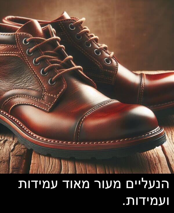עמידות: הנעליים מעור מאוד עמידות ועמידות.