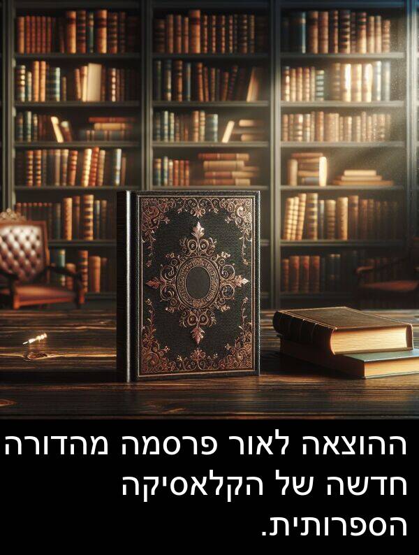 מהדורה: ההוצאה לאור פרסמה מהדורה חדשה של הקלאסיקה הספרותית.