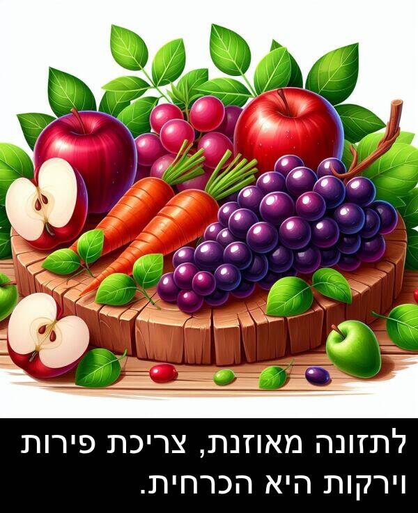 פירות: לתזונה מאוזנת, צריכת פירות וירקות היא הכרחית.
