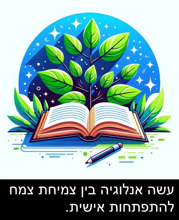 צמח: עשה אנלוגיה בין צמיחת צמח להתפתחות אישית.