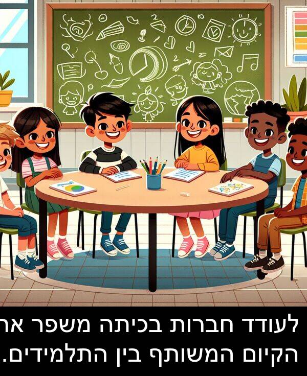 חברות: לעודד חברות בכיתה משפר את הקיום המשותף בין התלמידים.