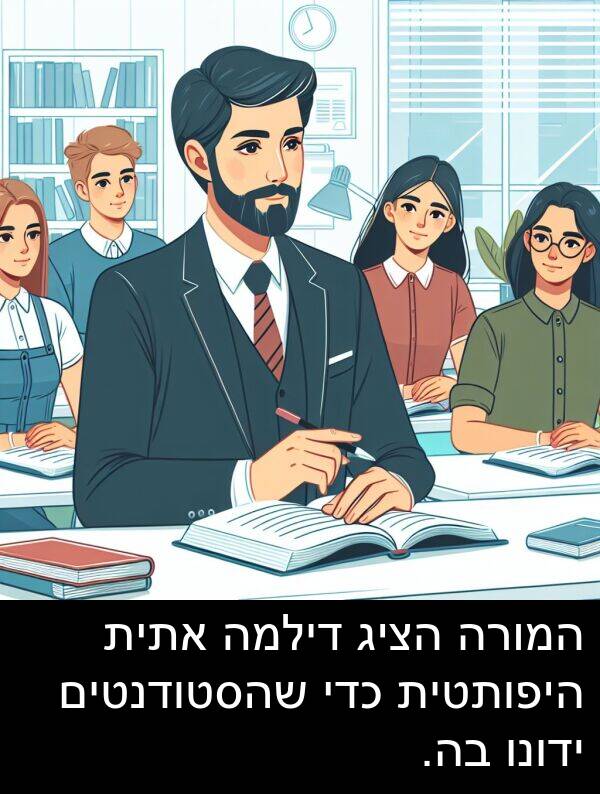 דילמה: המורה הציג דילמה אתית היפותטית כדי שהסטודנטים ידונו בה.