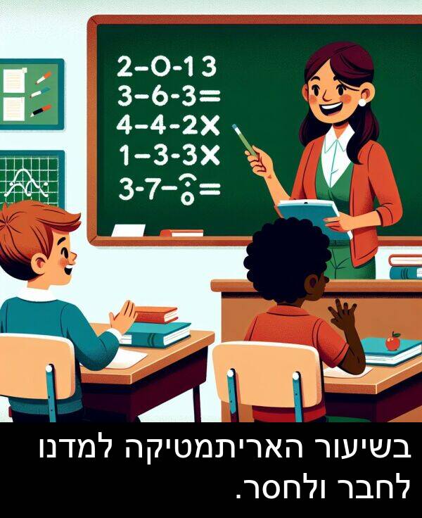האריתמטיקה: בשיעור האריתמטיקה למדנו לחבר ולחסר.