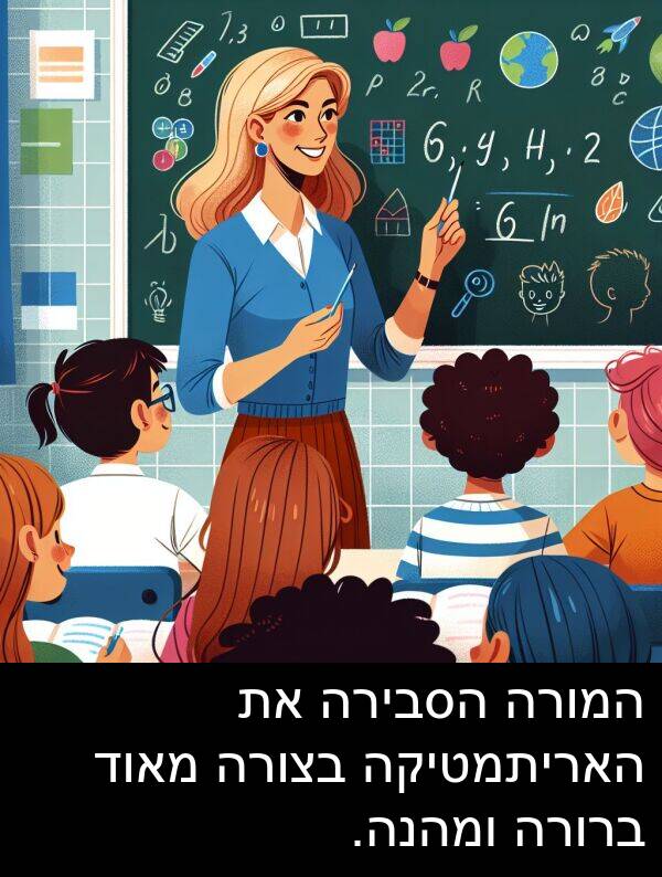 האריתמטיקה: המורה הסבירה את האריתמטיקה בצורה מאוד ברורה ומהנה.