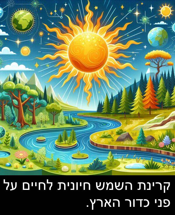 פני: קרינת השמש חיונית לחיים על פני כדור הארץ.