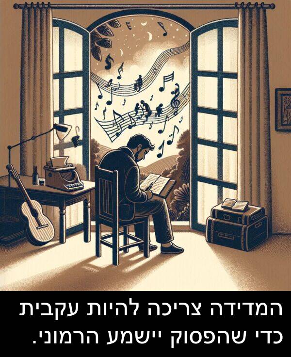 צריכה: המדידה צריכה להיות עקבית כדי שהפסוק יישמע הרמוני.