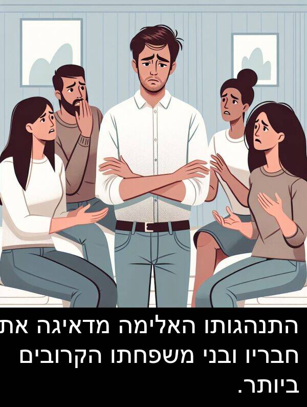 משפחתו: התנהגותו האלימה מדאיגה את חבריו ובני משפחתו הקרובים ביותר.