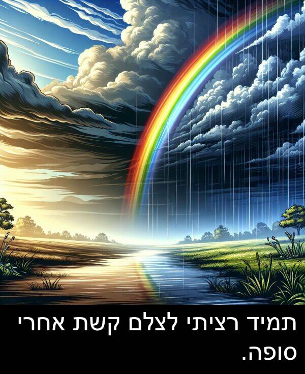 סופה: תמיד רציתי לצלם קשת אחרי סופה.