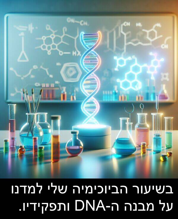 מבנה: בשיעור הביוכימיה שלי למדנו על מבנה ה-DNA ותפקידיו.