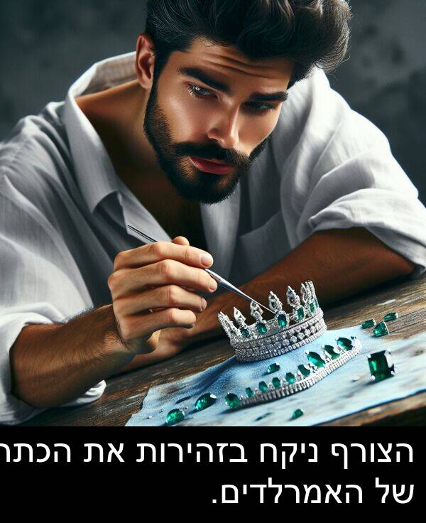האמרלדים: הצורף ניקח בזהירות את הכתר של האמרלדים.