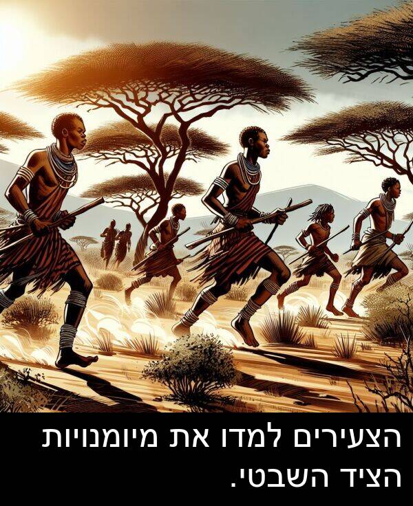 מיומנויות: הצעירים למדו את מיומנויות הציד השבטי.